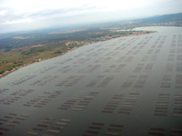 vue aérienne des tables